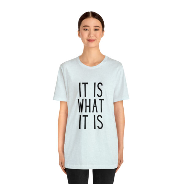 "It Is What It Is" Unisex Jersey Short Sleeve Tee - Various Colors - Image 25