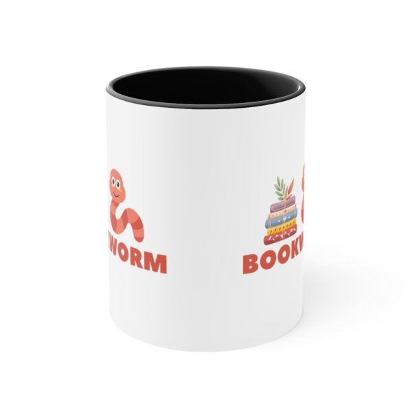 Bookworm Graphic Accent Coffee Mug, 11oz Various Colors - Image 5