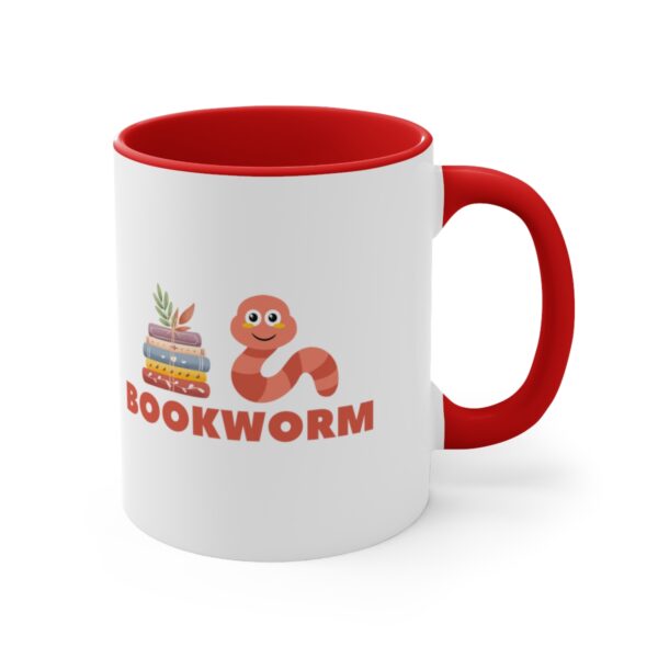 Bookworm Graphic Accent Coffee Mug, 11oz Various Colors - Image 4