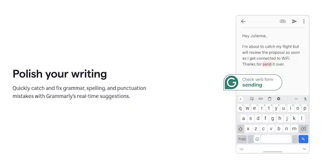 polish your writing with grammarly keyboard